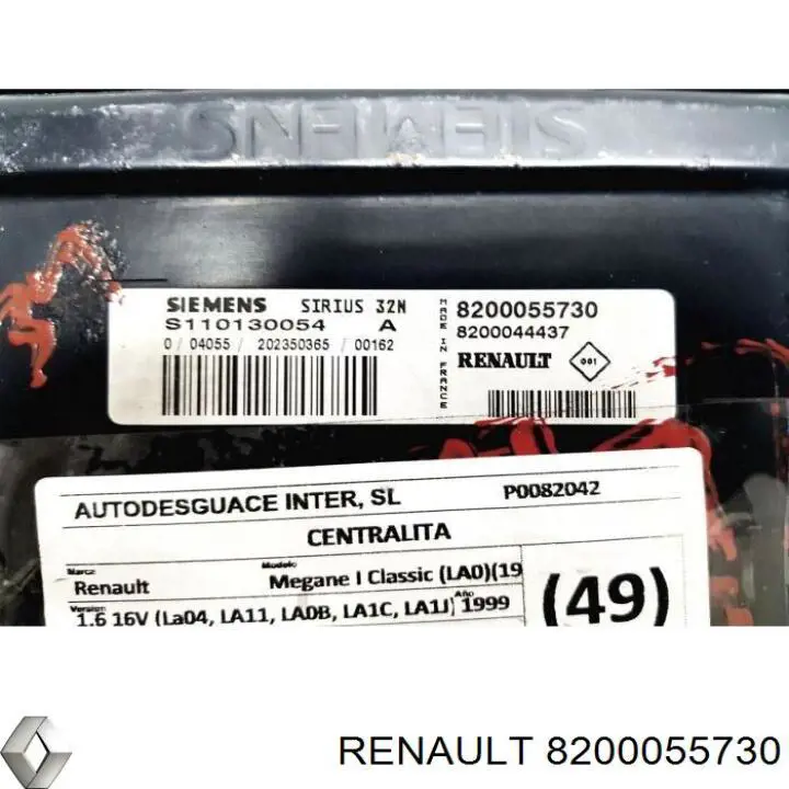Compre 8200055730 Renault (RVI) Módulo de direção (Centralina eletrônica) de motor