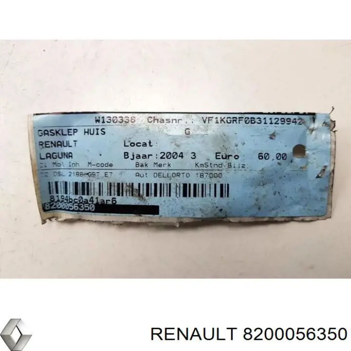 8200056350 Renault (RVI) Válvula segura EGR, de recirculação dos gases