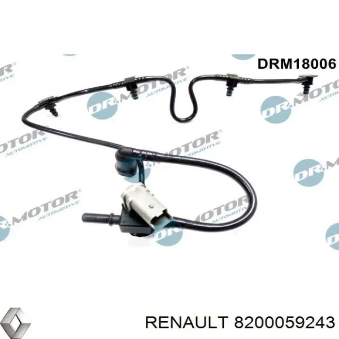 Compre 8200059243 Renault (RVI) Cabo do freio de estacionamento dianteiro
