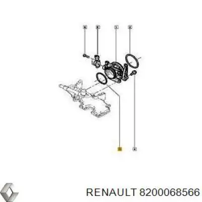 Vedante da válvula de borboleta Renault (RVI) 8200068566 preço, a partir de 5,47 USD