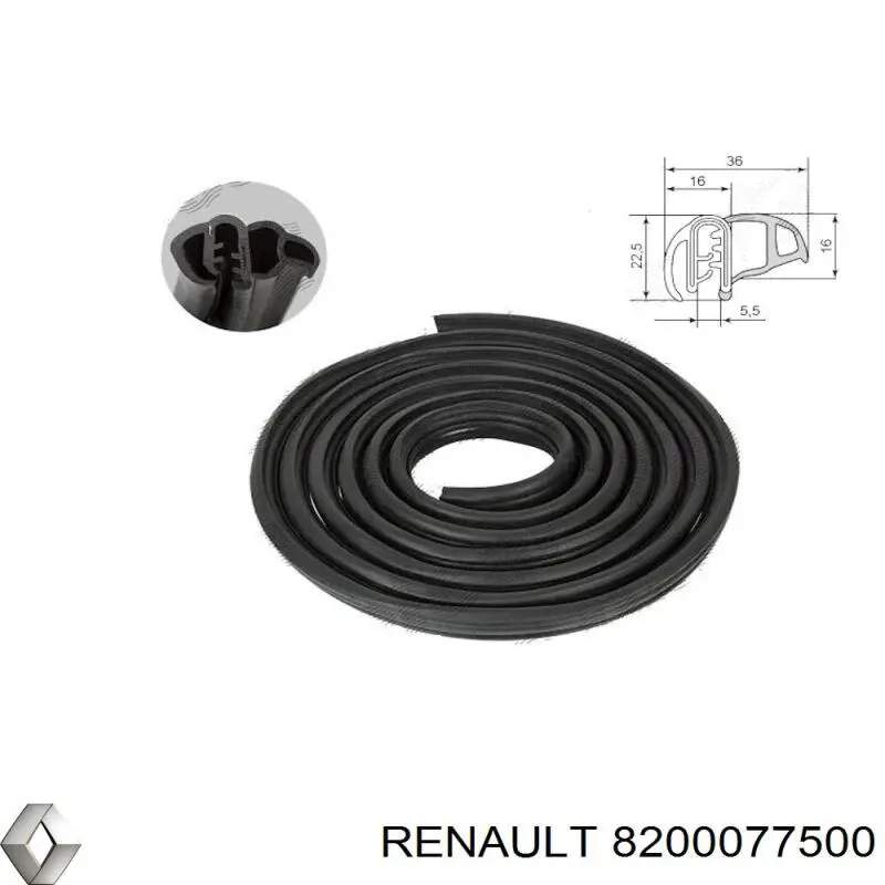8200077500 Renault (RVI) Compactador da porta dianteira (na carroçaria)