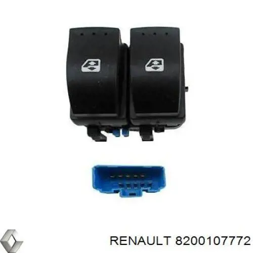 Unidade de botões dianteira esquerda de controlo de elevador de vidro Renault (RVI) 8200107772 preço, a partir de 34,32 USD