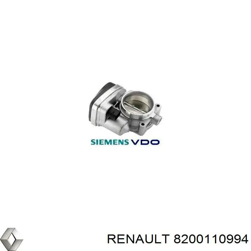 Válvula de borboleta montada Renault (RVI) 8200110994 preço, a partir de 359,10 USD