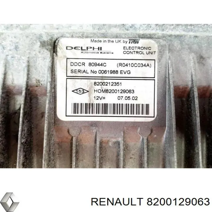 8200129063 Renault (RVI) Módulo de direção (Centralina eletrônica) de motor
