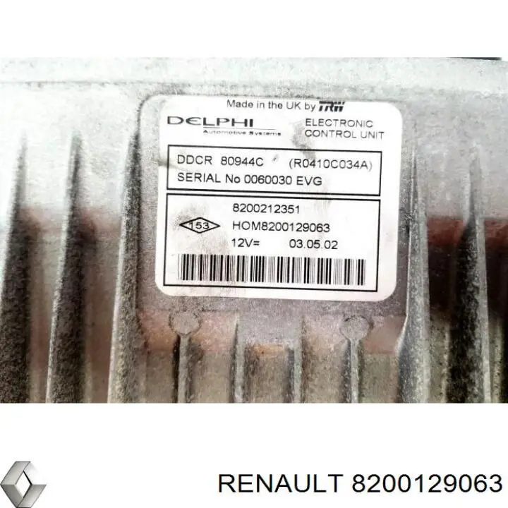 Módulo de direção (Centralina eletrônica) de motor Renault (RVI) 8200129063 preço, a partir de 64,70 USD
