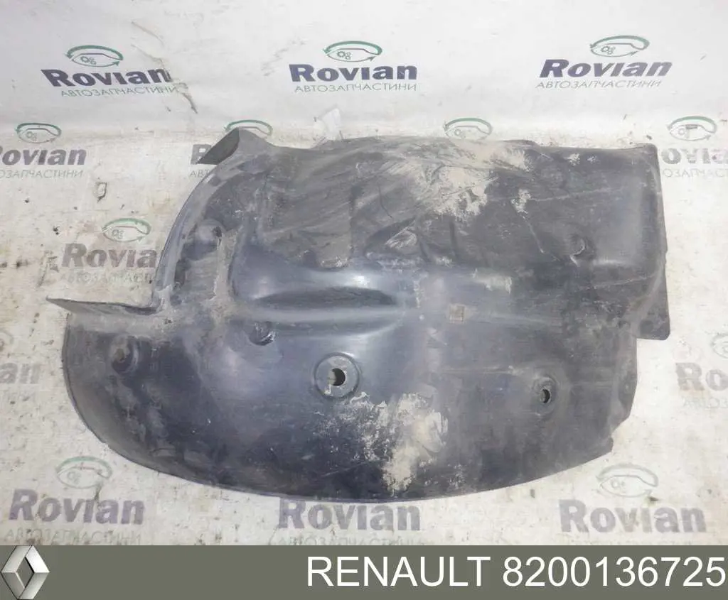 8200136725 Renault (RVI) Guarda-barras esquerdo traseiro do pára-lama dianteiro