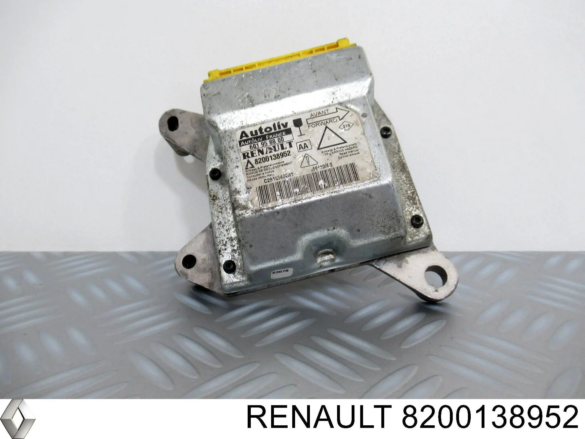 8200138952 Renault (RVI) Módulo processador de controlo da bolsa de ar (Centralina eletrônica AIRBAG)