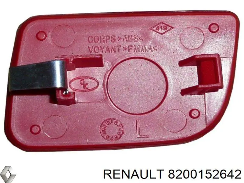 Retrorrefletor (refletor) do pára-choque traseiro esquerdo 8200152642 Renault (RVI)