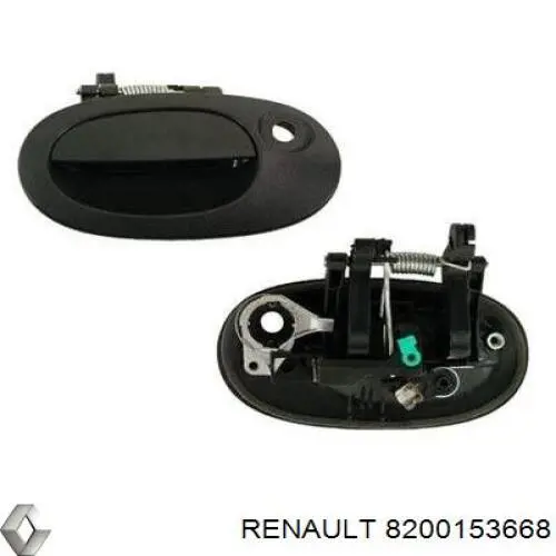 Maçaneta esquerda externa da porta traseira (batente) Renault (RVI) 8200153668 preço, a partir de 34,76 USD