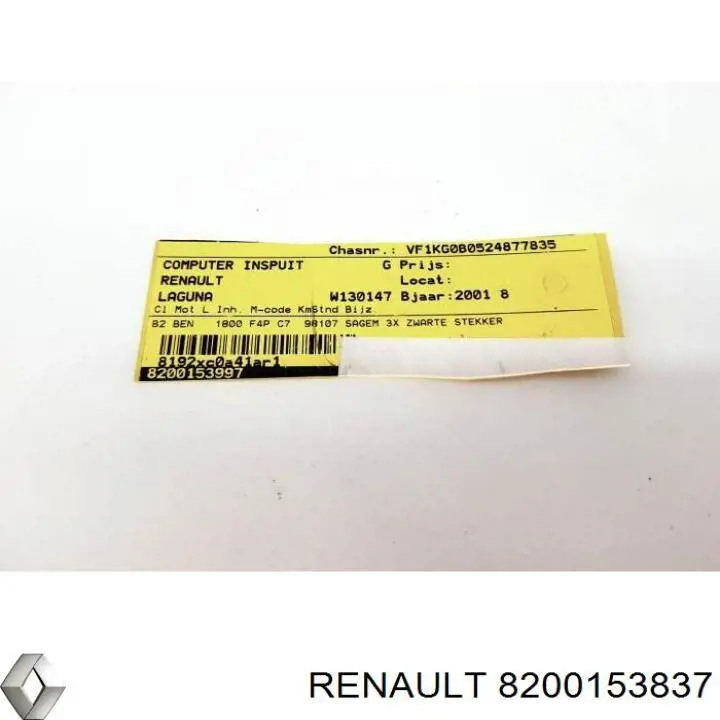 Compre 8200153837 Renault (RVI) Módulo de direção (Centralina eletrônica) de motor