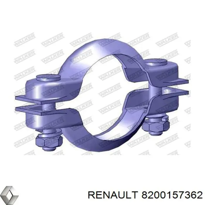 Compre 8200157362 Renault (RVI) Braçadeira de silenciador dianteira