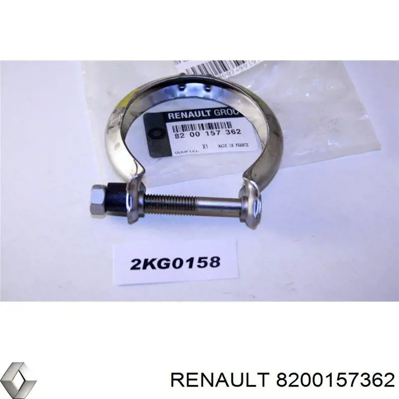8200157362 Renault (RVI) Braçadeira de silenciador dianteira