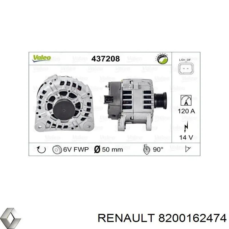 8200162474 Renault (RVI) Gerador
