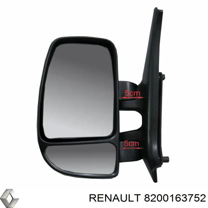 8200163752 Renault (RVI) Espelho de retrovisão esquerdo