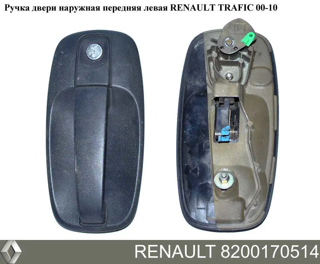 8200170514 Renault (RVI) Maçaneta externa da porta dianteira