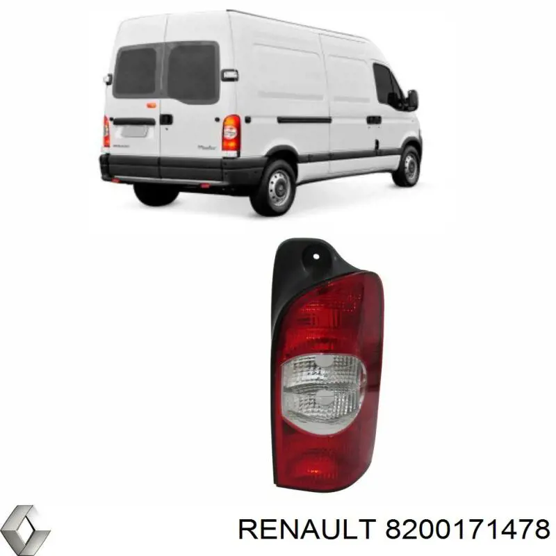 Compre 8200171478 Renault (RVI) Lanterna traseira direita