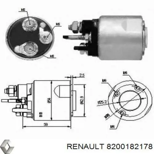 8200182178 Renault (RVI) Motor de arranco