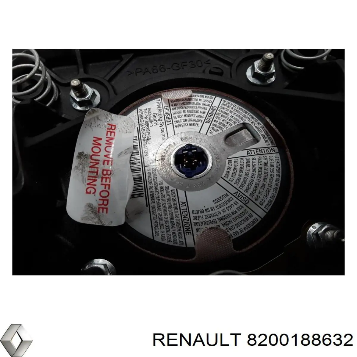 8200188632 Renault (RVI) Cinto de segurança (AIRBAG) de condutor