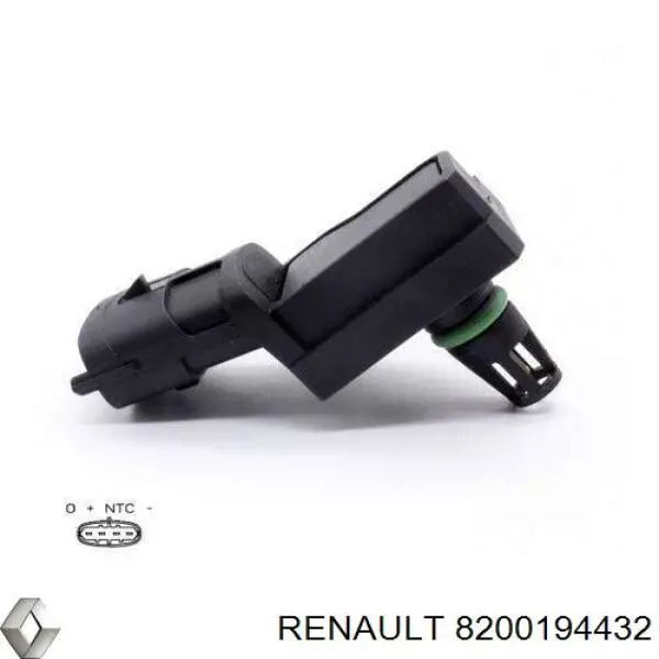 Compre 8200194432 Renault (RVI) Sensor de pressão no coletor de admissão, MAP