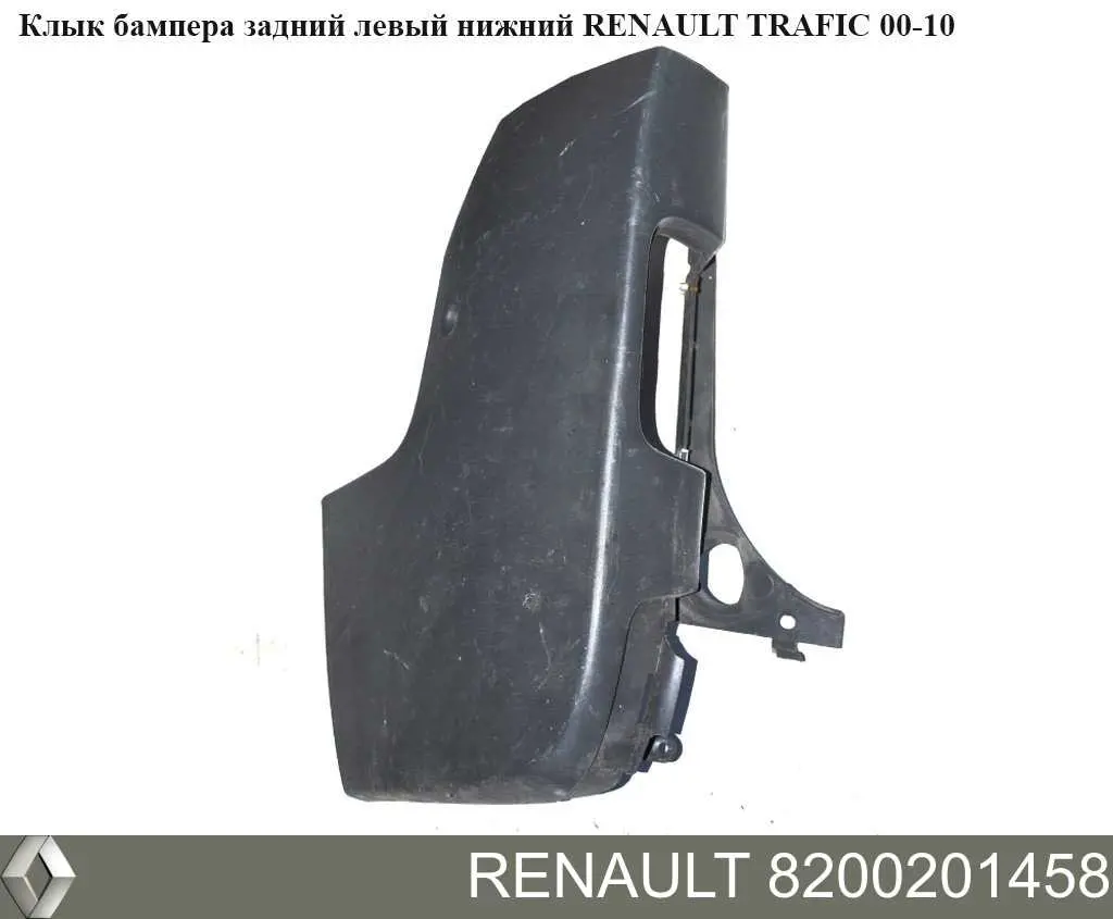 8200201458 Renault (RVI) Pára-choque traseiro, parte esquerda