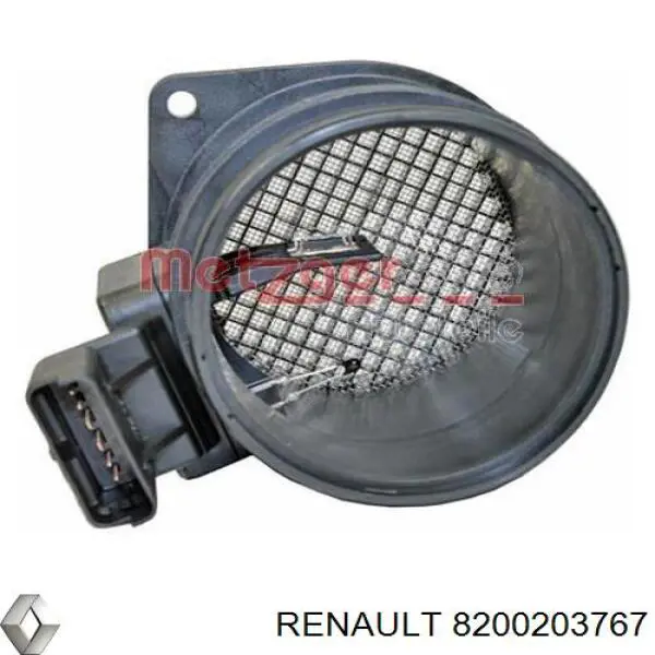 Sensor de fluxo (consumo) de ar, medidor de consumo M.A.F. - (Mass Airflow) Renault (RVI) 8200203767 preço, a partir de 171,58 USD