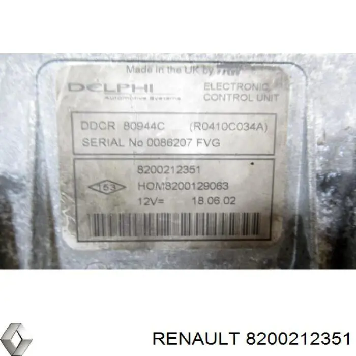 Módulo de direção (Centralina eletrônica) de motor Renault (RVI) 8200212351 preço, a partir de 64,70 USD
