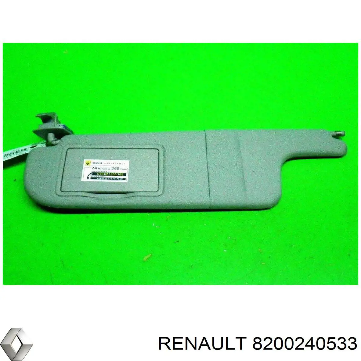 Pala contra o sol Renault (RVI) 8200240533 preço, a partir de 46,05 USD