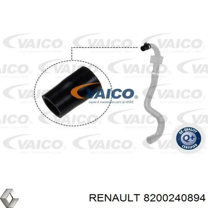 Mangueira (cano derivado) de intercooler Renault (RVI) 8200240894 preço, a partir de 50,76 USD