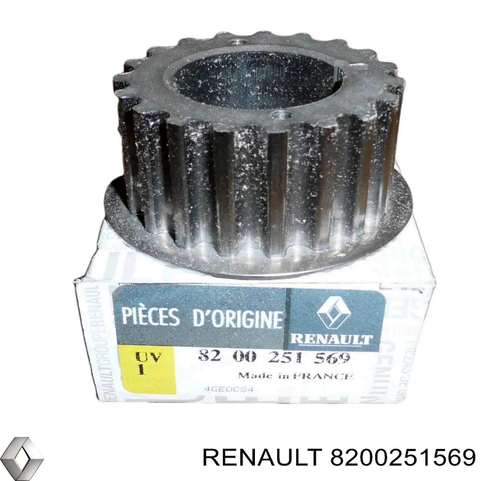 8200251569 Nissan/Infiniti Engrenagem de cadeia da roda dentada de acionamento de cambota de motor