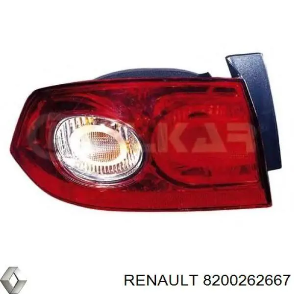 8200262667 Renault (RVI) Lanterna traseira esquerda externa