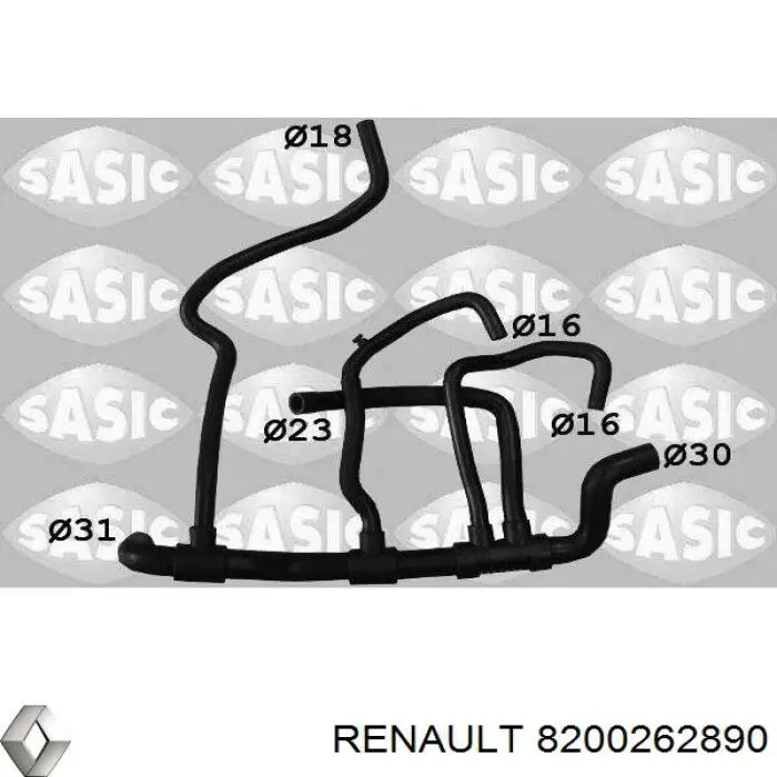8200262890 Renault (RVI) Mangueira (cano derivado) inferior do radiador de esfriamento