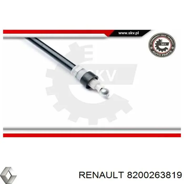 Compre 8200263819 Renault (RVI) Cabo do freio de estacionamento traseiro esquerdo