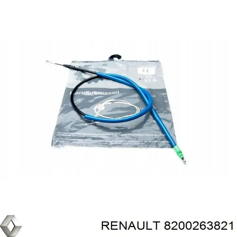 Cabo do freio de estacionamento traseiro direito Renault (RVI) 8200263821 preço, a partir de 13,83 USD