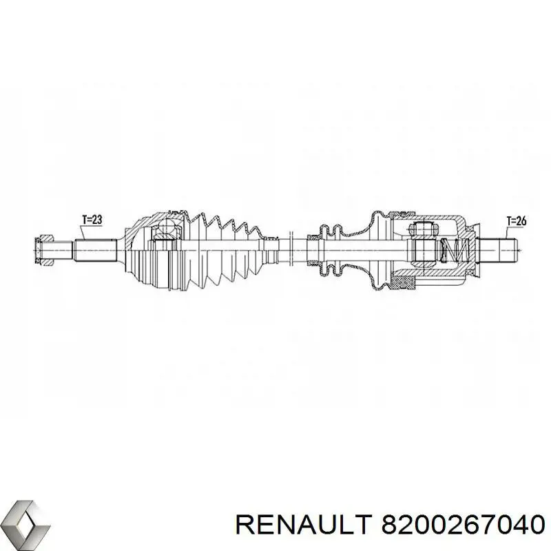 Compre 8200613829 Renault (RVI) Semieixo (acionador) dianteiro esquerdo