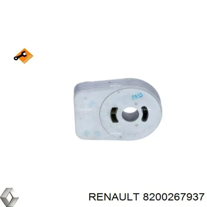 8200267937 Renault (RVI) Radiador de óleo (frigorífico), debaixo de filtro