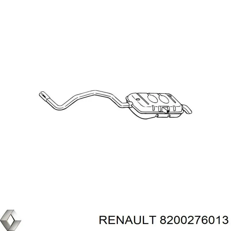 Compre 8200276013 Renault (RVI) Silenciador, parte traseira