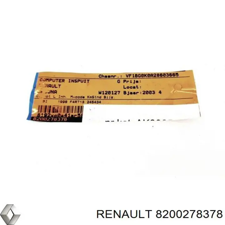  Renault (RVI) 8200278378 preço, a partir de 95,82 USD