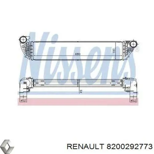 8200292773 Renault (RVI) Radiador de intercooler