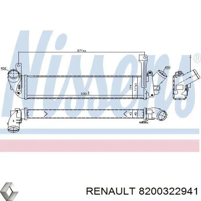 8200322941 Renault (RVI) Radiador de intercooler