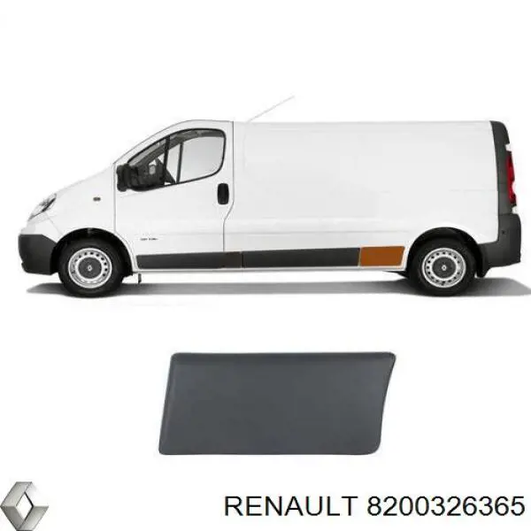 Compre 8200036099 Renault (RVI) Moldura do pára-lama traseiro esquerdo