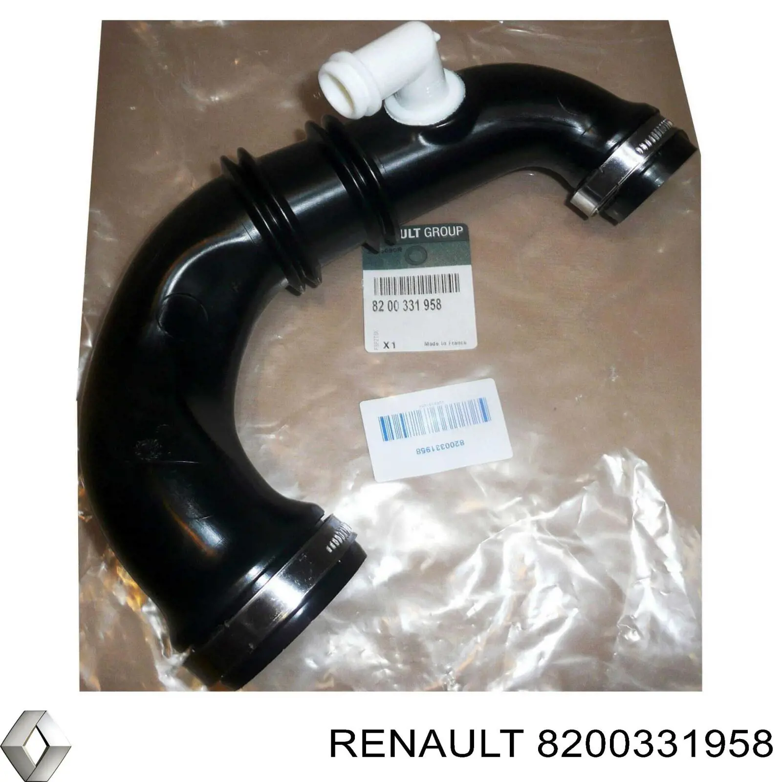 Compre 8200331958 Renault (RVI) Cano derivado de ar, entrada na turbina (supercompressão)