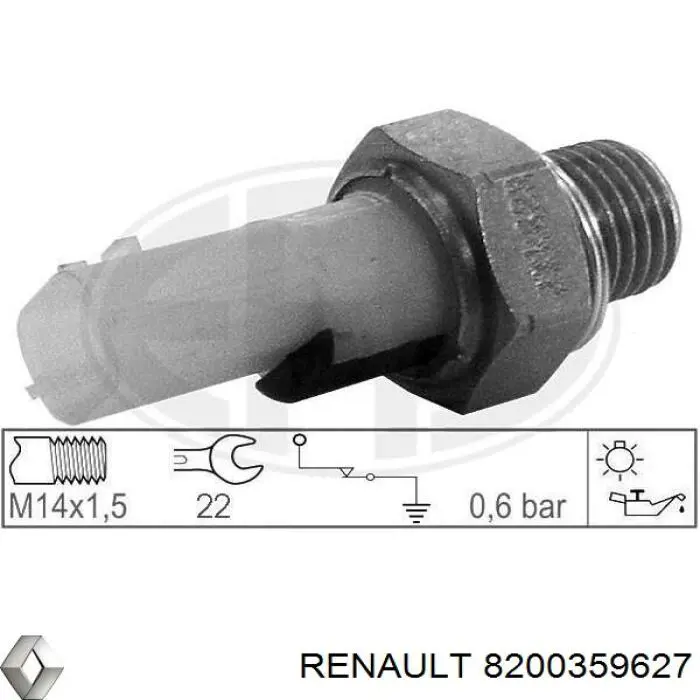 Sensor de pressão de óleo Renault (RVI) 8200359627 preço, a partir de 8,30 USD