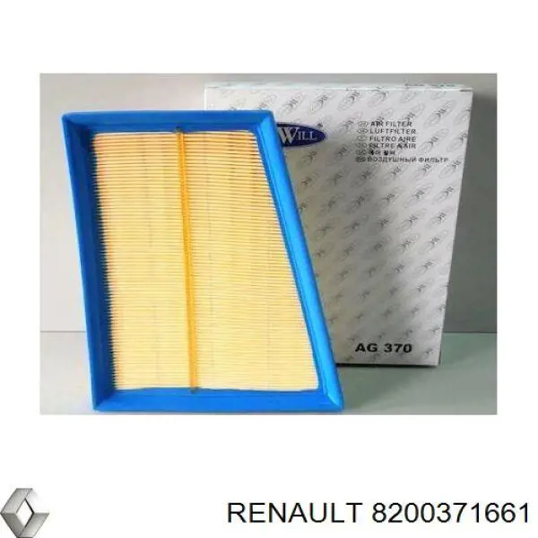 Filtro de ar Renault (RVI) 8200371661 preço, a partir de 10,97 USD