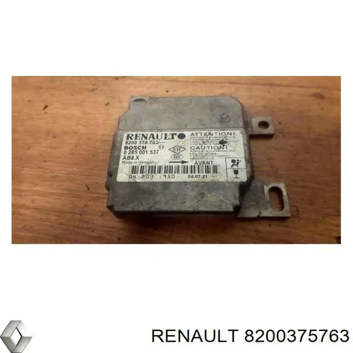 8200375763 Renault (RVI) Módulo processador de controlo da bolsa de ar (Centralina eletrônica AIRBAG)