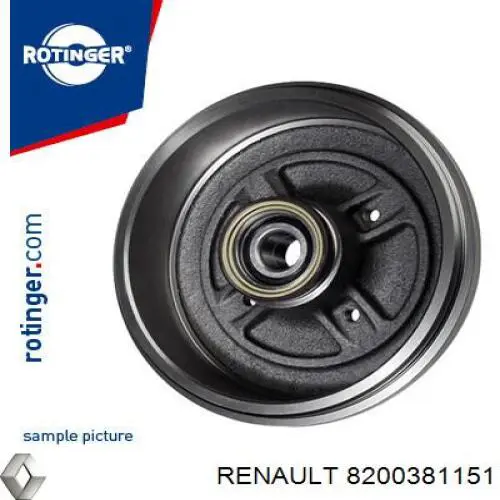 8200381151 Renault (RVI) Tambor do freio traseiro
