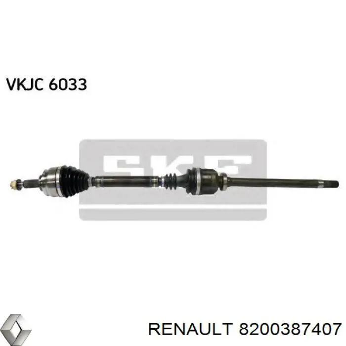 8200387407 Renault (RVI) Semieixo (acionador) dianteiro direito