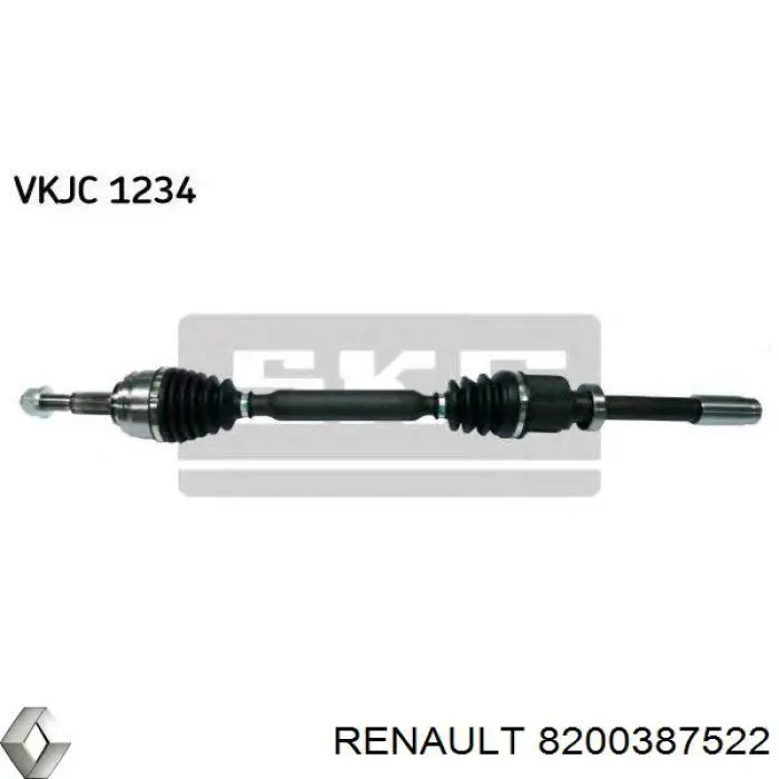 8200387522 Renault (RVI) Semieixo (acionador) dianteiro direito