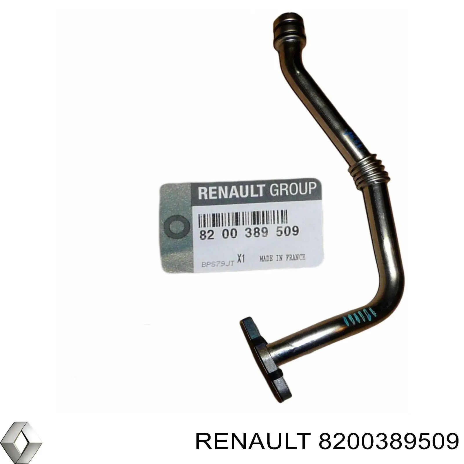 8200389509 Renault (RVI) Tubo (mangueira) de derivação de óleo de turbina