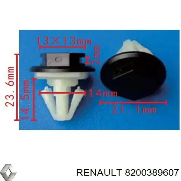 Braçadeira de moldura do pára-lama Renault (RVI) 8200389607 preço, a partir de 1,28 USD