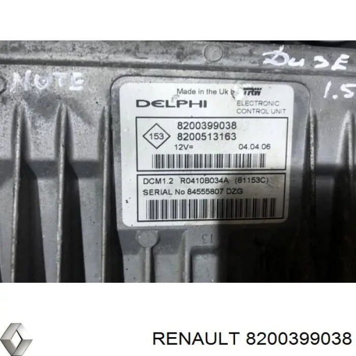 8200399038 Renault (RVI) Módulo de direção (Centralina eletrônica) de motor